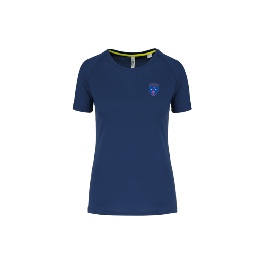 T-shirt de sport à col rond femme bleu