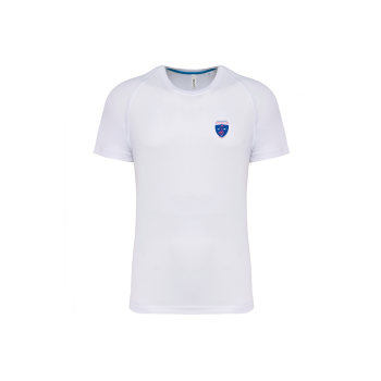 T-shirt de sport à col rond homme blanc