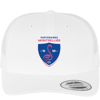 Casquette retro trucker Partenaires XV Rugby blanche