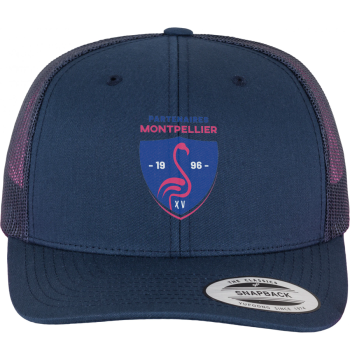 Casquette retro trucker Partenaires XV Rugby bleue
