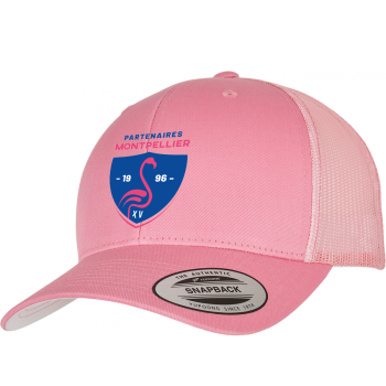 Casquette retro trucker Partenaires XV Rugby rose