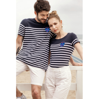 T-shirt marinière col rond femme