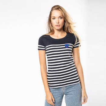 T-shirt marinière col rond femme