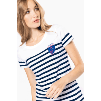 T-shirt marinière col rond femme