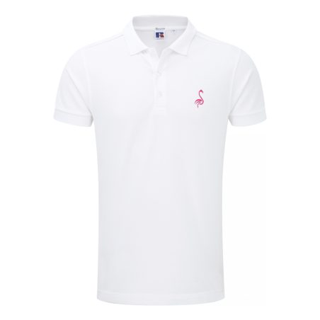 Polo stretch homme blanc