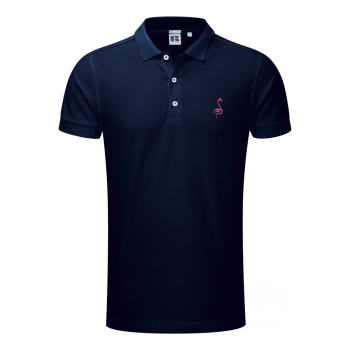 Polo stretch homme bleu