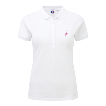 Polo stretch femme blanc