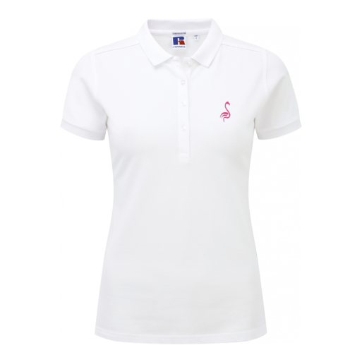 Polo stretch femme blanc