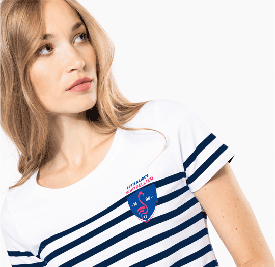T-shirt marinière femme Partenaire Montpellier XV